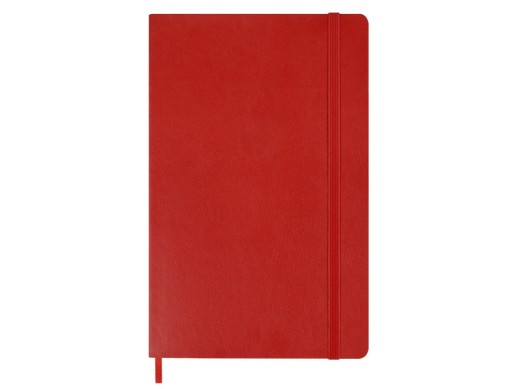 Записная книжка Moleskine Classic Soft (в линейку), Large (13х21см), красный с нанесением логотипа с нанесением логотипа