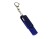 USB-флешка на 256 Гб 2 в 1 поворотный механизм, c дополнительным разъемом Type-C с одноцветным металлическим клипом, синий с нанесением логотипа с нанесением логотипа