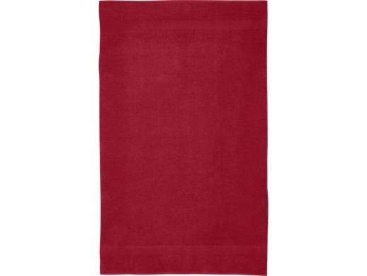 Хлопковое полотенце для ванной Evelyn 100x180 см плотностью 450 г/м2, красный с нанесением логотипа с нанесением логотипа