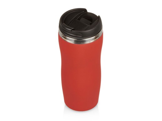 Термокружка Double wall mug C1, soft touch, 350 мл, красный с нанесением логотипа с нанесением логотипа