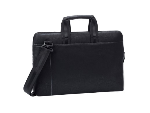 Сумка для ноутбука 15.6 из кожзама 8930, черный с нанесением логотипа с нанесением логотипа