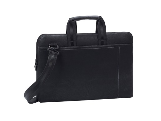 Сумка для ноутбука 15.6 из кожзама 8930, черный с нанесением логотипа с нанесением логотипа