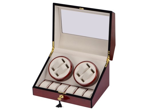 Шкатулка для часов с автоподзаводом Цюрих, красное дерево