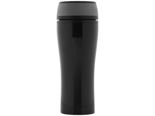 Термостакан герметичный Curve, черный (Р) с нанесением логотипа с нанесением логотипа