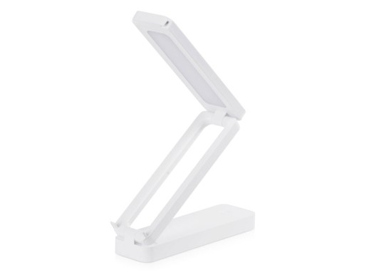 Складывающаяся настольная LED лампа Stack N, 3 Вт, белый (Р) с нанесением логотипа с нанесением логотипа