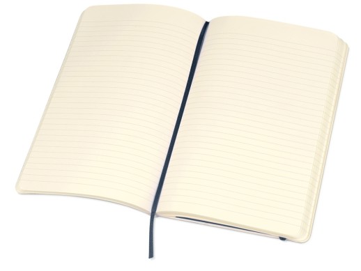 Записная книжка Moleskine Classic Soft (в линейку), Large (13х21см), сапфировый синий с нанесением логотипа с нанесением логотипа
