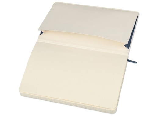 Записная книжка Moleskine Classic Soft (в линейку), Large (13х21см), сапфировый синий с нанесением логотипа с нанесением логотипа