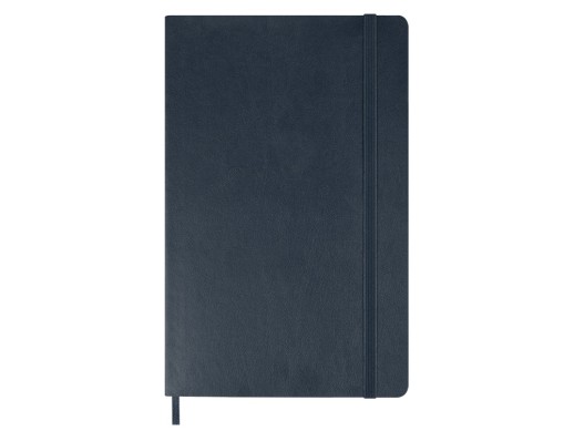 Записная книжка Moleskine Classic Soft (в линейку), Large (13х21см), сапфировый синий с нанесением логотипа с нанесением логотипа