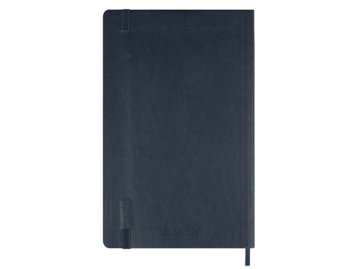 Записная книжка Moleskine Classic Soft (в линейку), Large (13х21см), сапфировый синий с нанесением логотипа с нанесением логотипа