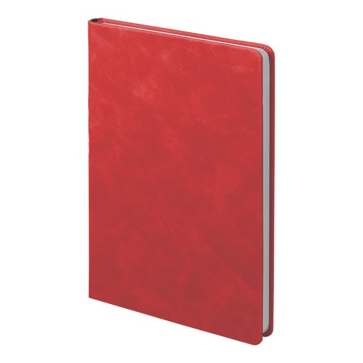 Ежедневник недатированный Muse, красный, А5, с декоративной черной полосой, блок в линейку   24745/08/35 с нанесением логотипа с нанесением логотипа