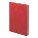 Ежедневник недатированный Muse, красный, А5, с декоративной черной полосой, блок в линейку   24745/08/35 с нанесением логотипа с нанесением логотипа