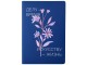 Блокнот А5 в гибкой обложке Fellini с голографическим срезом, темно-синий (уф печать)