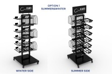 Стойка напольная с образцами_ATLANTIS BLACK RETAIL DOUBLE SIDE DISPLAY   ATL_KIT_ESP016_C