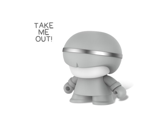 Портативный динамик Bluetooth XOOPAR mini XBOY, серый с нанесением логотипа с нанесением логотипа