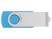 Флеш-карта USB 2.0 16 ГБ Квебек, голубой с нанесением логотипа с нанесением логотипа