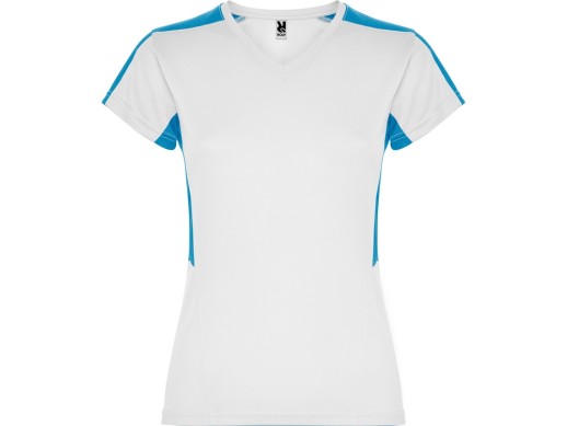 Футболка Suzuka женская, белый/бирюзовый