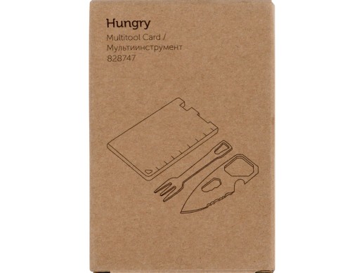 Мультиинструмент с ножом и вилкой Hungry, черный