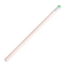 Карандаш простой круглый SIMPLE с ластиком, HB, бежевый/зеленый ,   1107/15