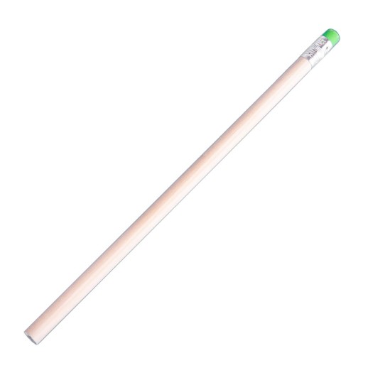 Карандаш простой круглый SIMPLE с ластиком, HB, бежевый/зеленый , 1107/15