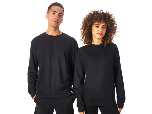 Свитшот Warsaw 220гр, унисекс, черный с нанесением логотипа с нанесением логотипа