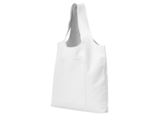 Сумка-шоппер Vest из хлопка 340 г/м2, белый с нанесением логотипа с нанесением логотипа