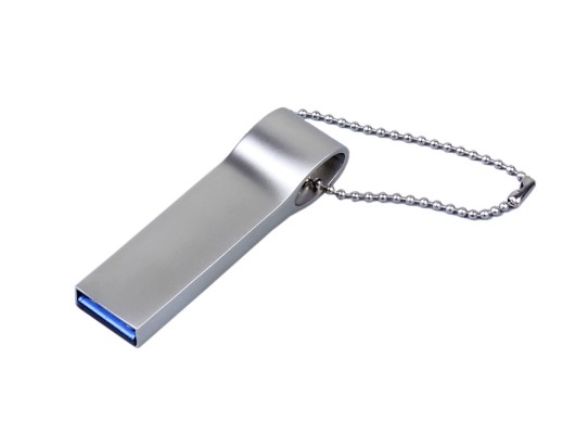 USB 3.0-флешка на 64 Гб с мини чипом, компактный дизайн, боковое отверстие для цепочки с нанесением логотипа с нанесением логотипа