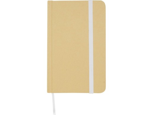 Reed блокнот формата А6 из переработанного материала в твердой обложке с простыми страницами - Белый