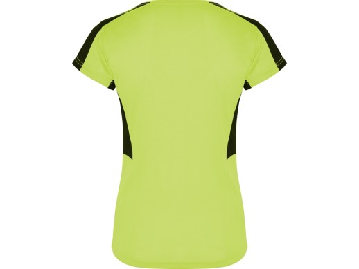 Футболка Suzuka женская, лаймовый пунш/черный с нанесением логотипа с нанесением логотипа