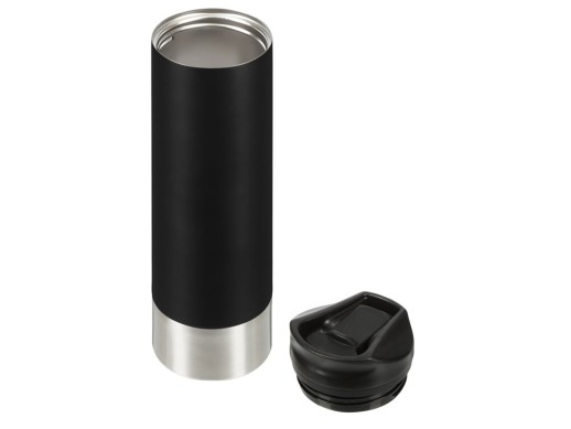 Герметичная термокружка c двойными стенками и медным слоем Torrid, 470 мл, черный с нанесением логотипа с нанесением логотипа