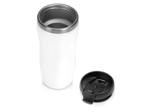 Термокружка Mony Steel 350 мл, soft touch, белый (P) с нанесением логотипа с нанесением логотипа
