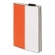 Бизнес-блокнот UNI, A5, бело-оранжевый, мягкая обложка, в линейку, черное ляссе ,   21240/01/06 с нанесением логотипа с нанесением логотипа