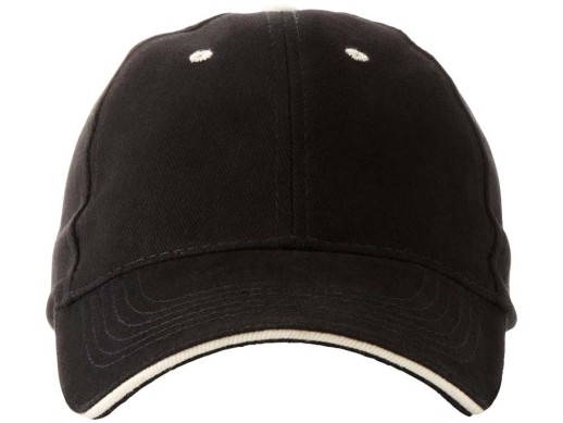 Бейсболка New Castle 6-ти панельная, черный/натуральный