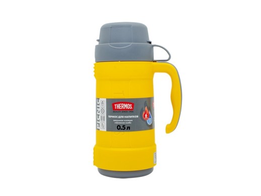 Термос со стеклянной колбой тм THERMOS PICNIC 40 Series Yellow 0,5L с нанесением логотипа с нанесением логотипа