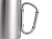 Стальная кружка Elbrus с двойными стенками и ручкой-карабином, 300 мл (глянц), серебристый