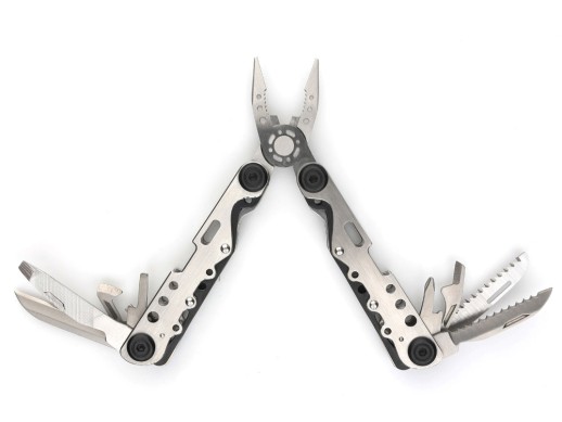 Мультитул Stinger, 105x40 мм, 13 функций, сталь, серебристо-чёрный, в комплекте нейлоновый чехол с нанесением логотипа с нанесением логотипа