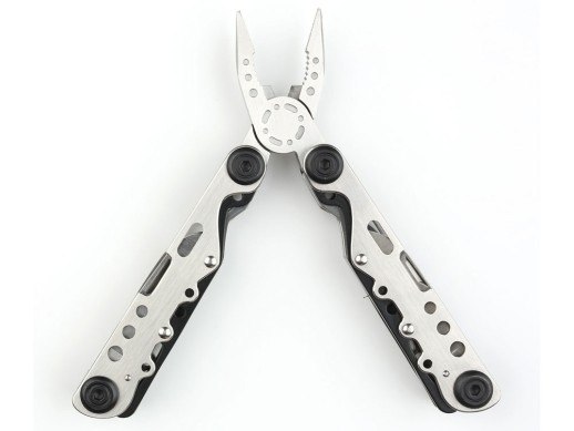 Мультитул Stinger, 105x40 мм, 13 функций, сталь, серебристо-чёрный, в комплекте нейлоновый чехол с нанесением логотипа с нанесением логотипа