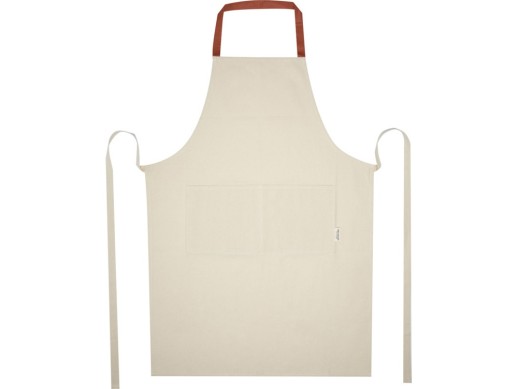 Nia фартук из переработанного хлопка плотностью 200 г/м² - красный кирпичный