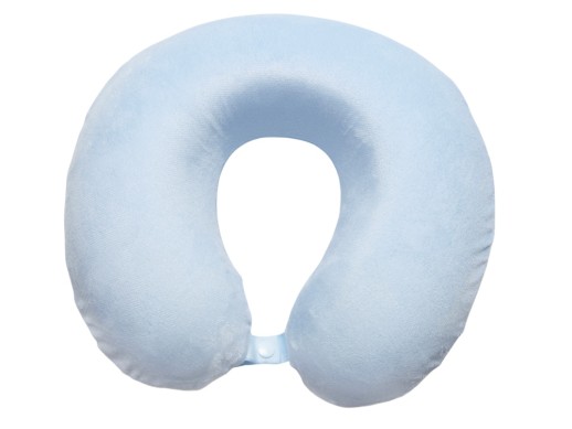 Подушка Basic из микрофибры с эффектом памяти U-shape, небесно голубой NEW