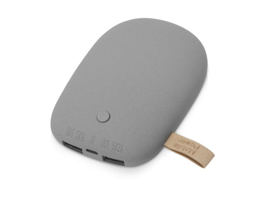 Универсальное зарядное устройство power bank в форме камня. 7800MAH. gray (Р) с нанесением логотипа с нанесением логотипа