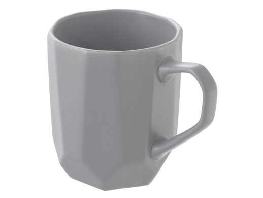 Кружка с гранями Amery, 310мл, серый матовый с нанесением логотипа с нанесением логотипа
