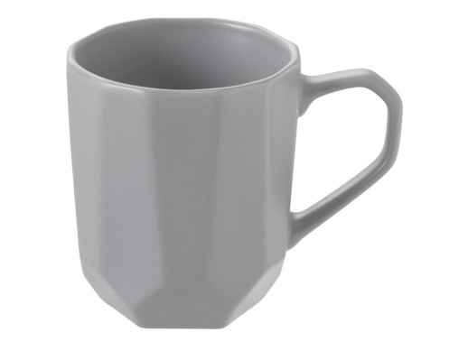 Кружка с гранями Amery, 310мл, серый матовый с нанесением логотипа с нанесением логотипа