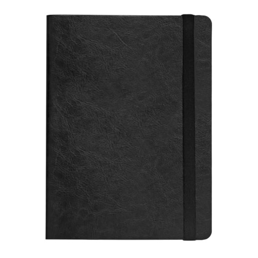 Ежедневник недатированный Boomer, А5, черный, кремовый блок в линейку, без обреза 24702/35