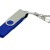 Флешка с  поворотным механизмом, c дополнительным разъемом Micro USB, 16 Гб, синий