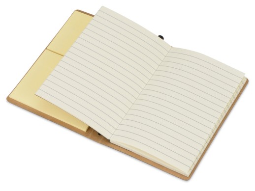 Блокнот А6 Write and stick с ручкой и набором стикеров, черный