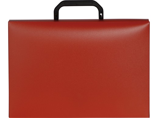 Папка-портфель А4, красный с нанесением логотипа с нанесением логотипа