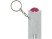 Брелок-держатель для монет Allegro с фонариком, фуксия/серебристый