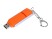 Флешка промо прямоугольной формы, выдвижной механизм, 16 Гб, оранжевый