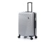 Чемодан TORBER Lama, серебристый, ABS-пластик, 49 х 29,5 х 77 см, 92 л