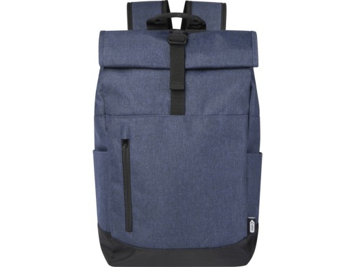 Складной рюкзак для ноутбука размером 15,6 дюймов Hoss, navy с нанесением логотипа с нанесением логотипа