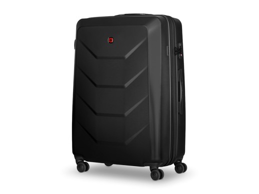 Чемодан WENGER Prymo, чёрный, большой, 52х76х30 см, 93 л, ABS+PC с нанесением логотипа с нанесением логотипа